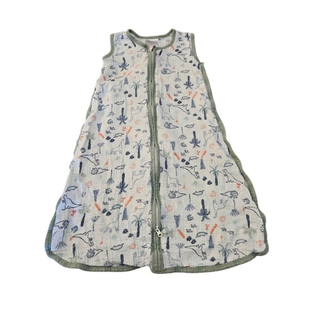 Aden + Anais Essentials Muslin Sleeping Bag Dinosaur Print Size M 6-12 Months